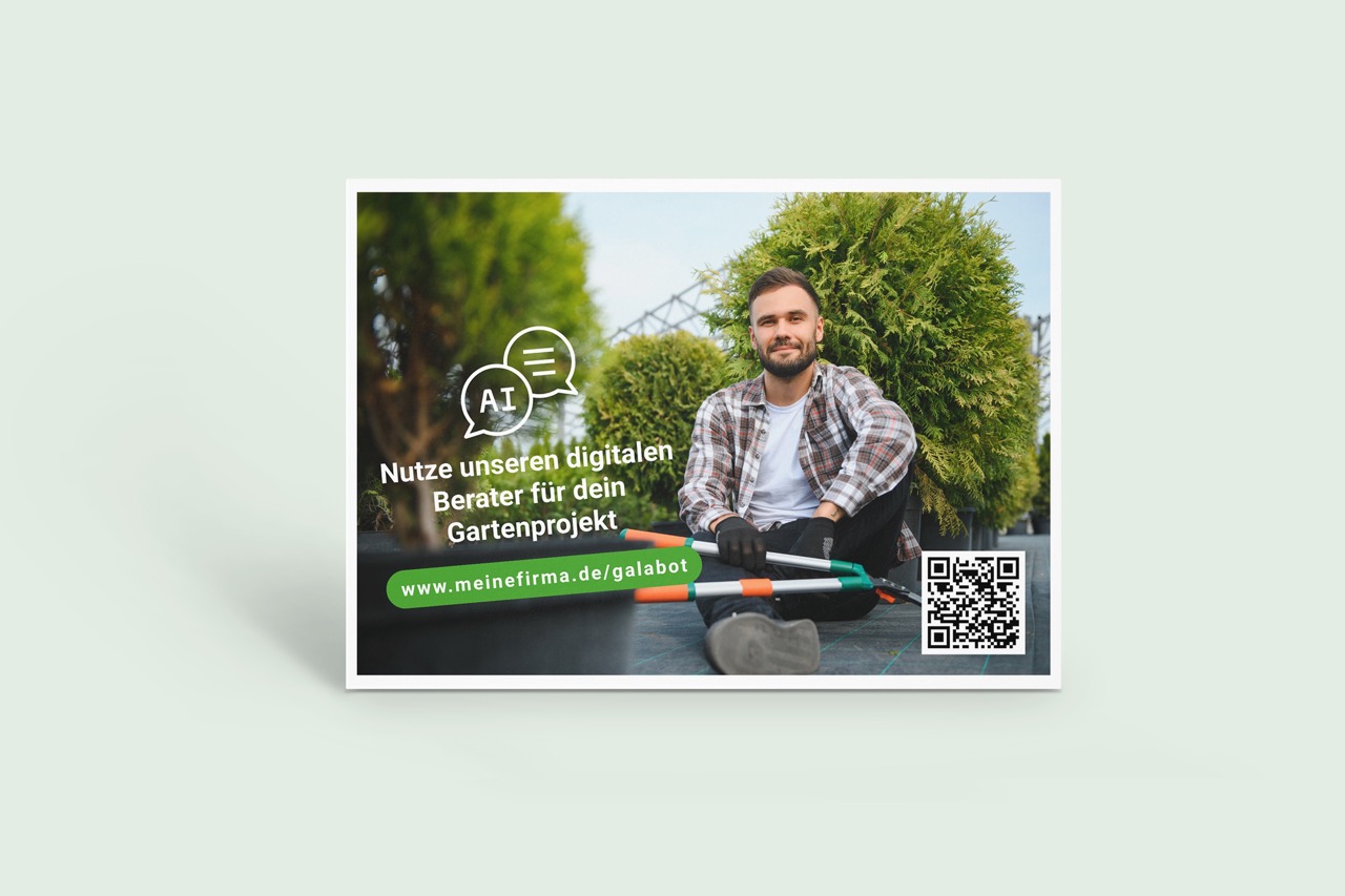 Mailingkarte für die Gala-Assistenz