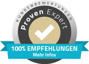 ProvenExpert 100% Empfehlungen Signet